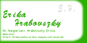 erika hrabovszky business card